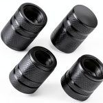DESOUL Tire Valve Stem Caps Aluminum Black Universal Fit-0