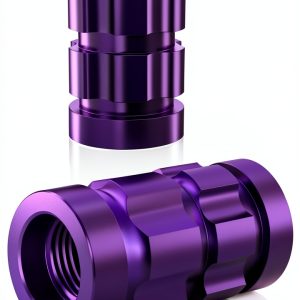 Purple QUARKACE Aluminum Tire Valve Stem Caps-0