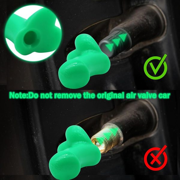 Tire Valve Stem Caps Kemuchy Rubber Black-2