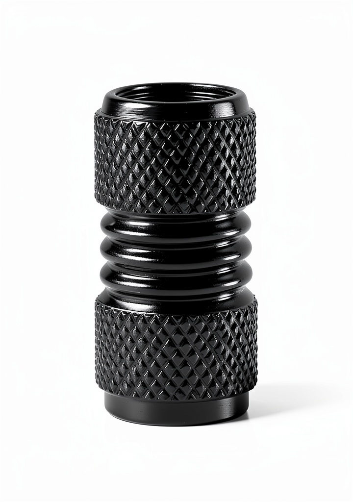 Aluminum valve stem cover attached to a car keychain