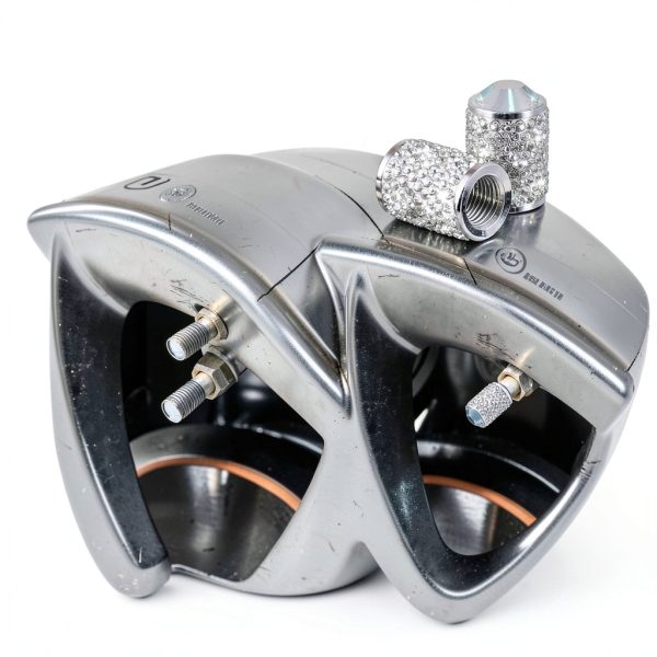 Alpmosn Tire Valve Caps ABS Copper Rhinestone-3