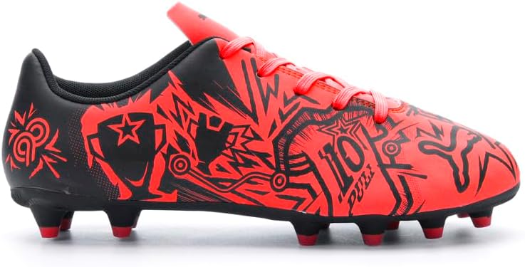 PUMA boys soccer cleats on a green field
