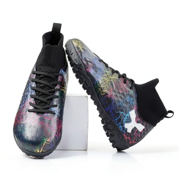Pavo Kids Soccer Cleats Leather High-Top Support-5