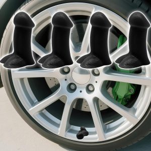 Tire Valve Stem Caps Kemuchy Rubber Black-0