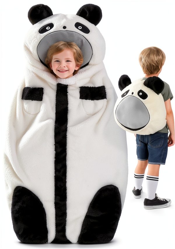 LUFEEMGA Panda Sleeping Bag for Kids Cotton Soft-0