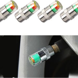 Yourkar Tire Pressure Monitor Valve Caps Silver-0