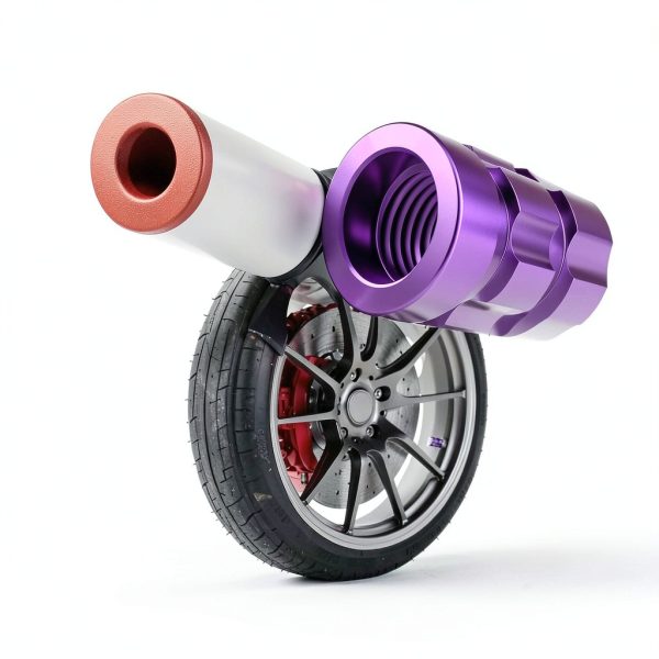 Purple QUARKACE Aluminum Tire Valve Stem Caps-3