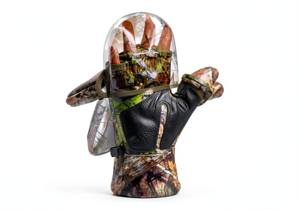 HANDLANDY Camo Fishing Gloves Warm Flip‑Top Unisex-2