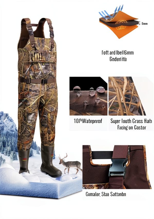 TIDEWE Hunting Waders Neoprene Waterproof Boots Mens-1