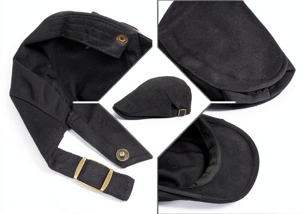 Classic Men's Flat Cap Cotton Breathable Beige-2