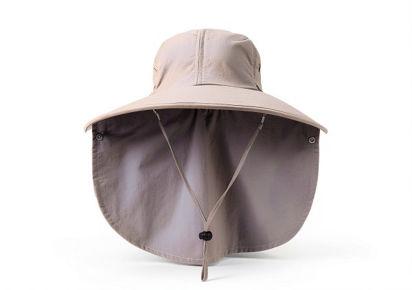 Fishing Hat Waterproof Nylon Grey One Size-3