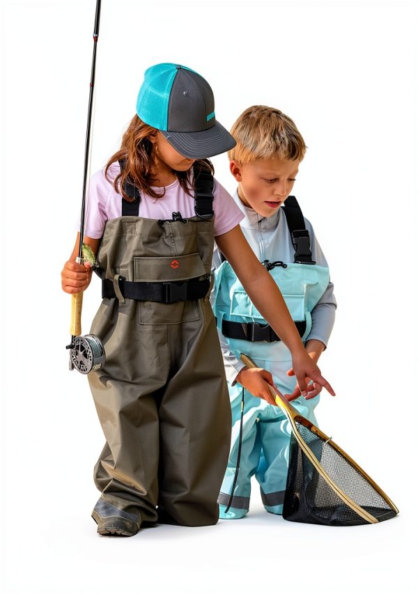 Kids Waders XSY Waterproof Nylon Design Blue-5