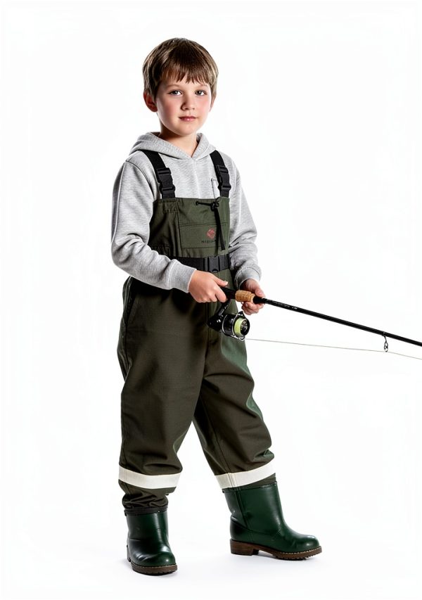 Kids Waders XSY Waterproof Nylon Design Blue-3