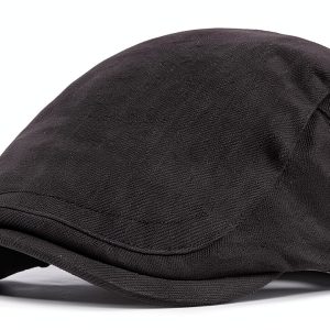 Classic Men's Flat Cap Cotton Breathable Beige-0