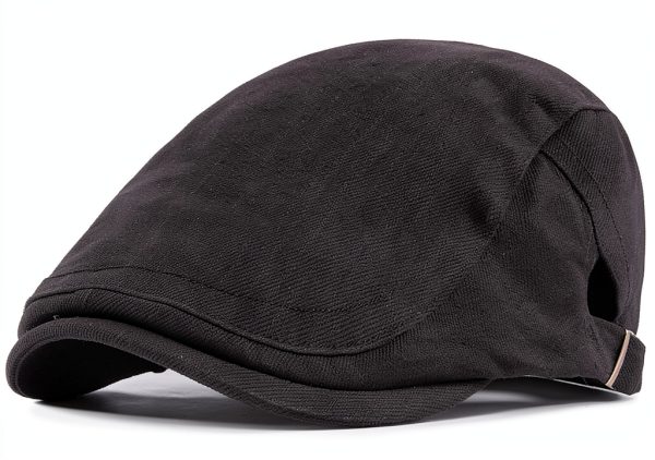 Classic Men's Flat Cap Cotton Breathable Beige-0