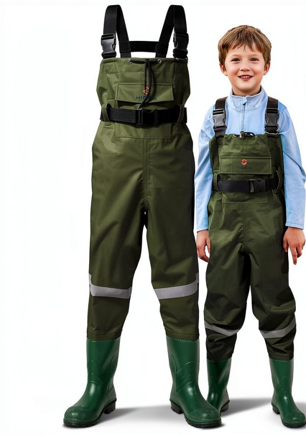 Kids Waders XSY Waterproof Nylon Design Blue-0