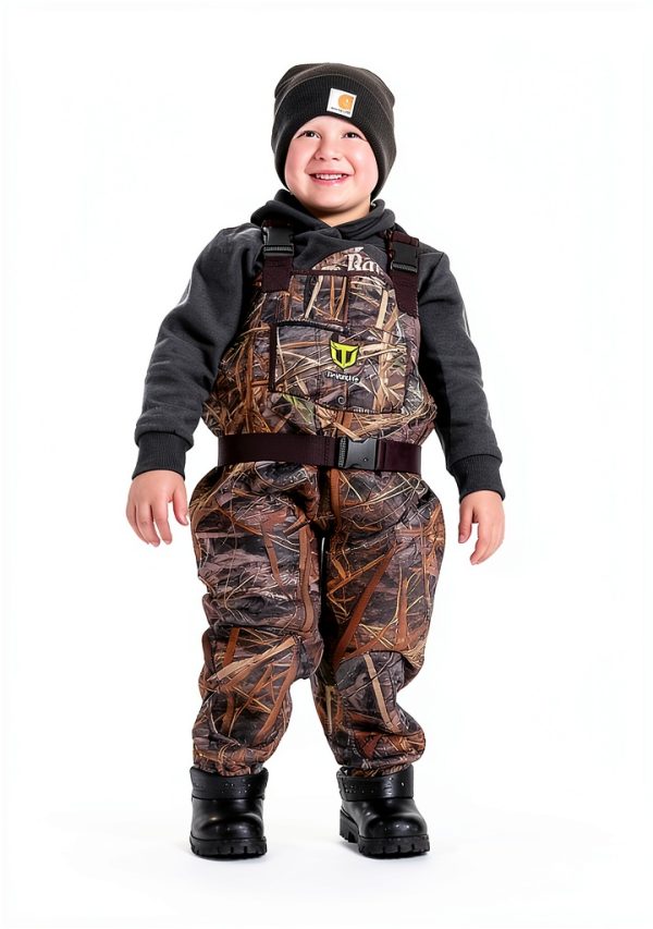Kids Waders TIDEWE Neoprene Waterproof Hunting Boots Next Camo Evos-1