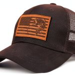 Ozrhuve Fishing Hat One Size Trucker with American Flag Design-0