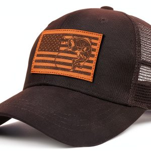 Ozrhuve Fishing Hat One Size Trucker with American Flag Design-0