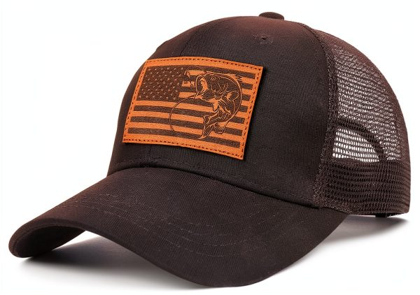 Ozrhuve Fishing Hat One Size Trucker with American Flag Design-0