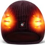Heated Beanie Sun Will Medium Gray Ski Hat 3 Heat Settings-0
