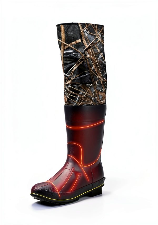 TideWe Men's Hunting Waders Neoprene 3.5mm Waterproof with Rubber Boot-3