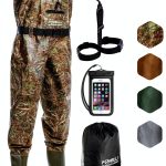Foxelli Chest Waders Unisex Waterproof 2‑Ply Nylon Green Size 10-0