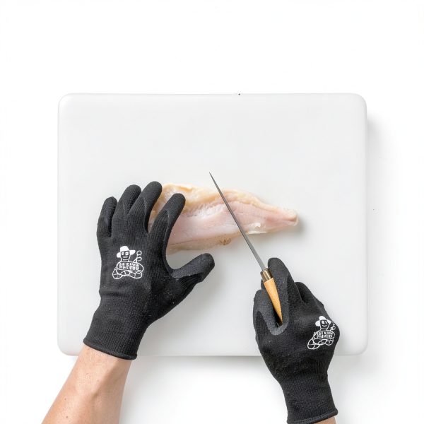 Fishing Gloves BIG WORM FISHING Rubber Grip Ambidextrous One Size-3