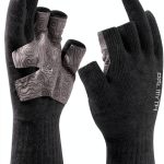 Palmyth Fishing Gloves Small-Medium Gray Wool Knit with Anti‑Slip Grip-0