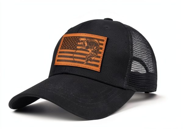 Ozrhuve Fishing Hat One Size Trucker with American Flag Design-5