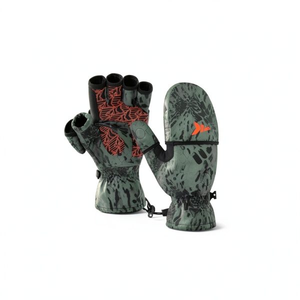 KastKing PolarBlast Fishing Mittens Blackout Waterproof Windproof-5