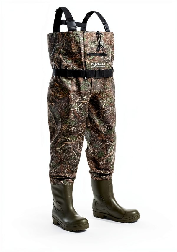 Foxelli Chest Waders Unisex Waterproof 2‑Ply Nylon Green Size 10-5