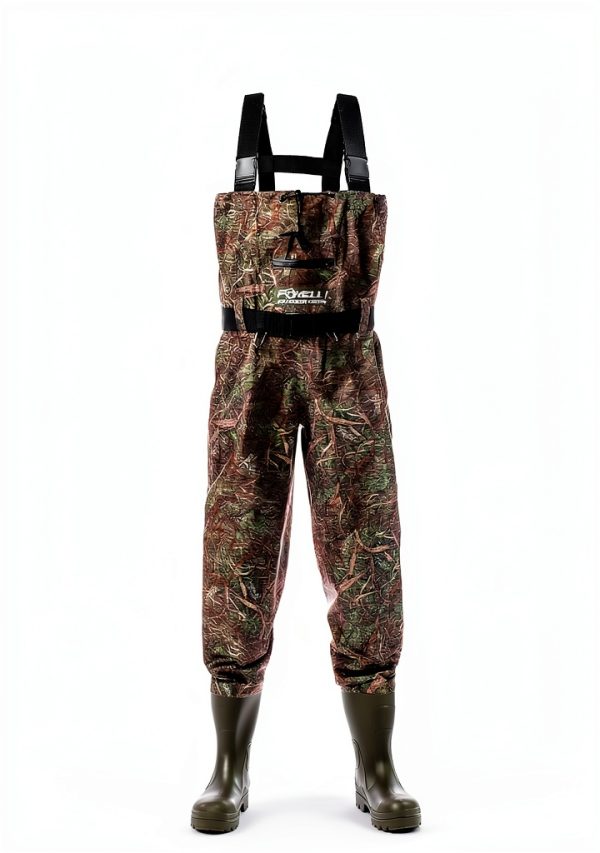 Foxelli Chest Waders Unisex Waterproof 2‑Ply Nylon Green Size 10-3