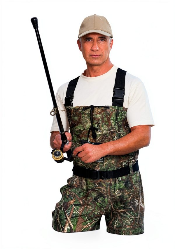 Foxelli Chest Waders Unisex Waterproof 2‑Ply Nylon Green Size 10-2