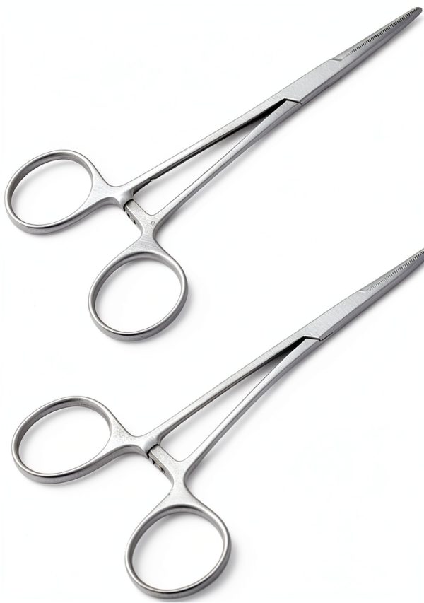 Fishing Forceps SURGICAL ONLINE 5in Steel Curved Straight Set-0