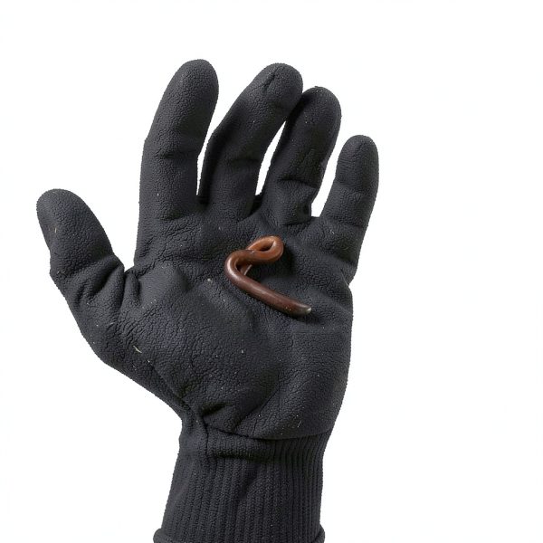 Fishing Gloves BIG WORM FISHING Rubber Grip Ambidextrous One Size-4