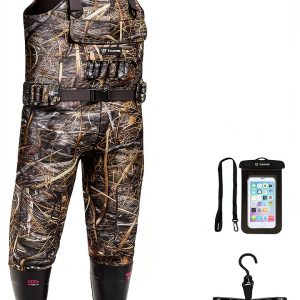 TideWe Men's Hunting Waders Neoprene 3.5mm Waterproof with Rubber Boot-0