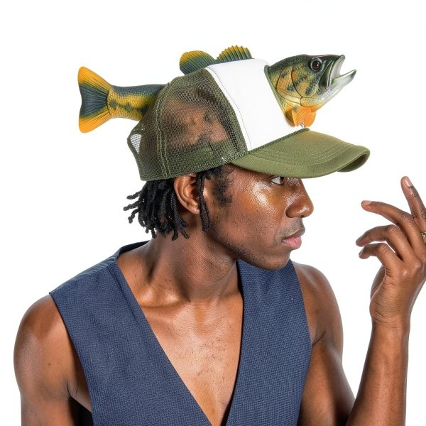 Fishing Hat FinTastic Medium Tuna Bass Goldfish Funny Novelty Cap-4