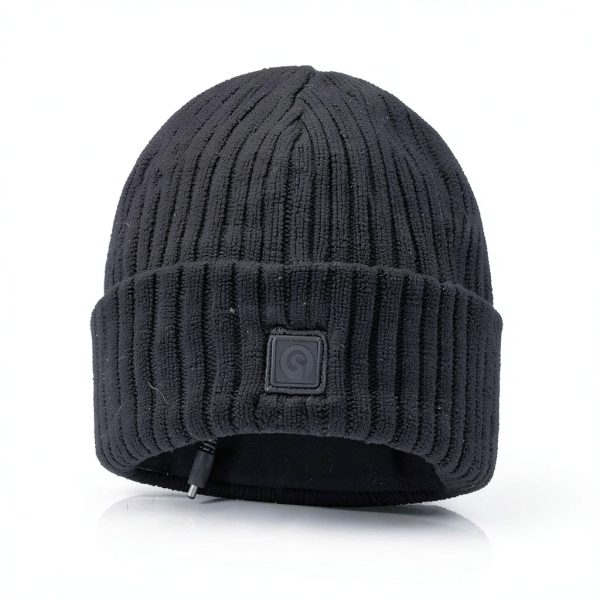 Heated Beanie Sun Will Medium Gray Ski Hat 3 Heat Settings-5